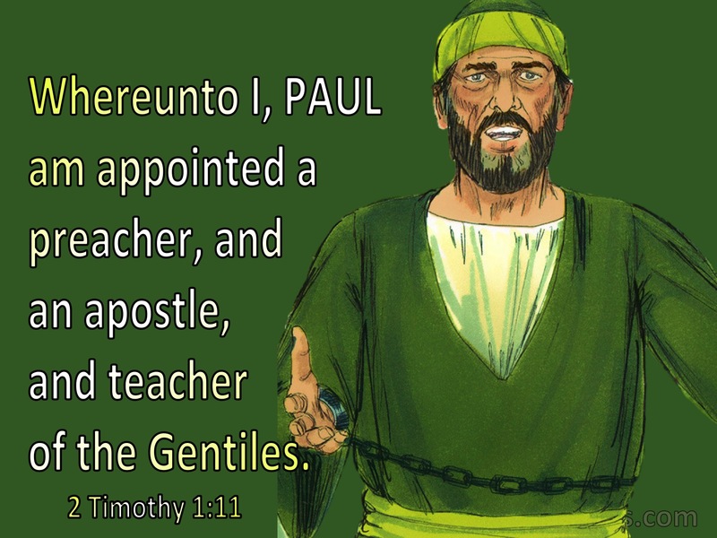 2 Timothy 1:11 Appointed Preacher Apostle And Teacher (green)